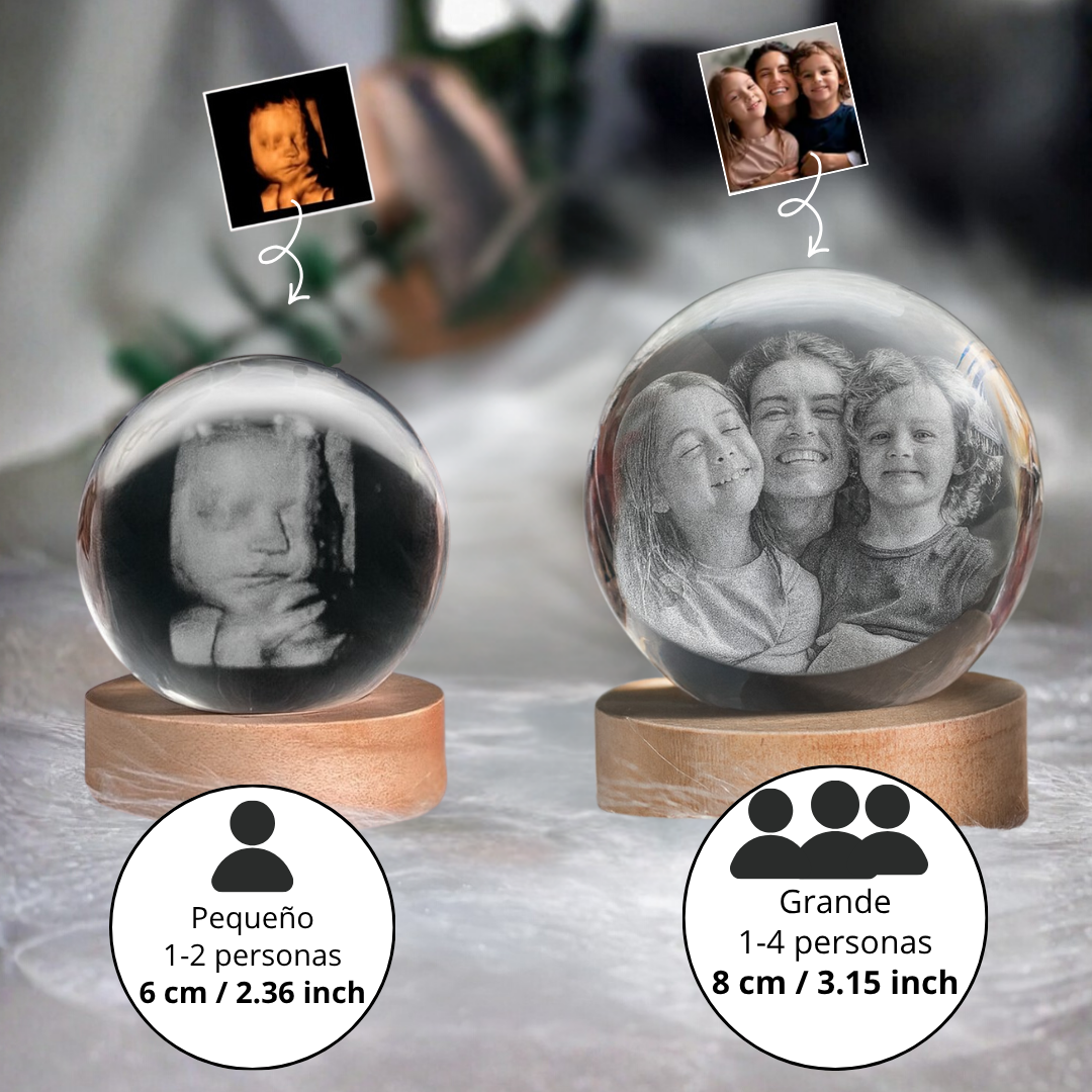 Esfera de Cristal Eterna Personalizada