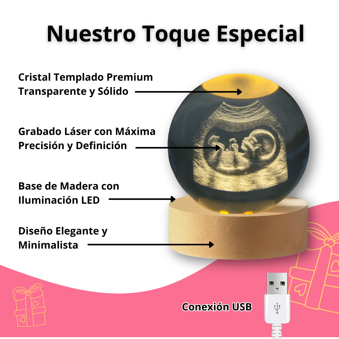 Esfera de Cristal Eterna Personalizada