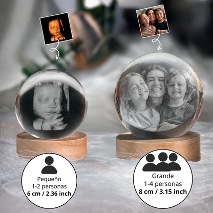 Esfera de Cristal Eterna Personalizada